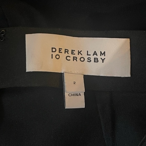 Derek Lam 10 Crosby SULLIVAN Navy Blue Ponte High Waist Ankle Pants Cropped Sz 2 - Picture 10 of 13